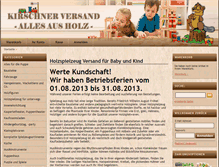 Tablet Screenshot of kirschner-versand.de